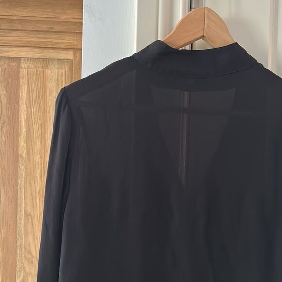 - Derek Lam 10 Crosby silk black high neck keyhole long sleeve blouse 6 - Picture 11 of 11